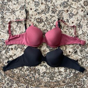 Calvin Klein Size 36D Bra Black Pink Adjustable intimate Feminine Lot of 2